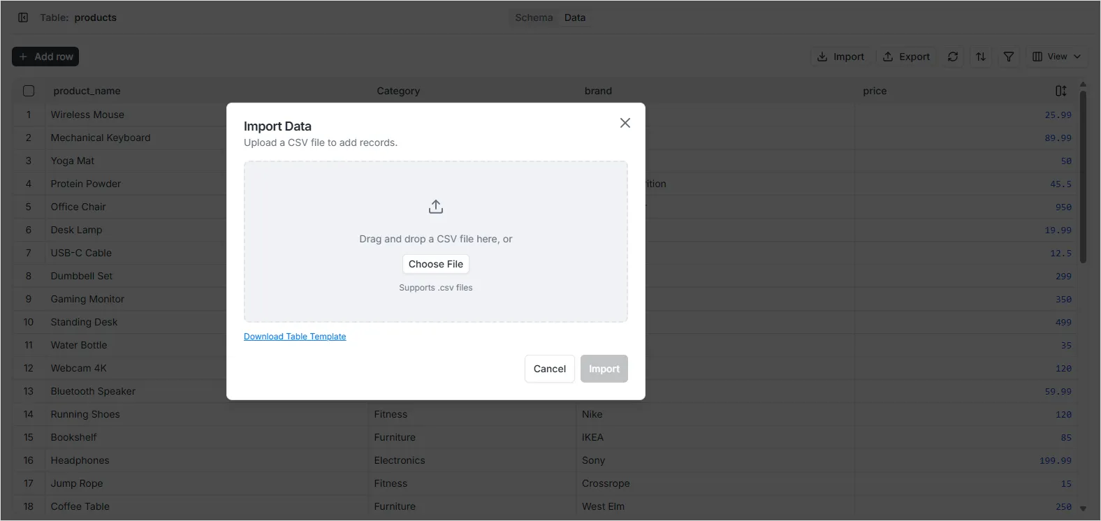 Configurare le impostazioni di importazione